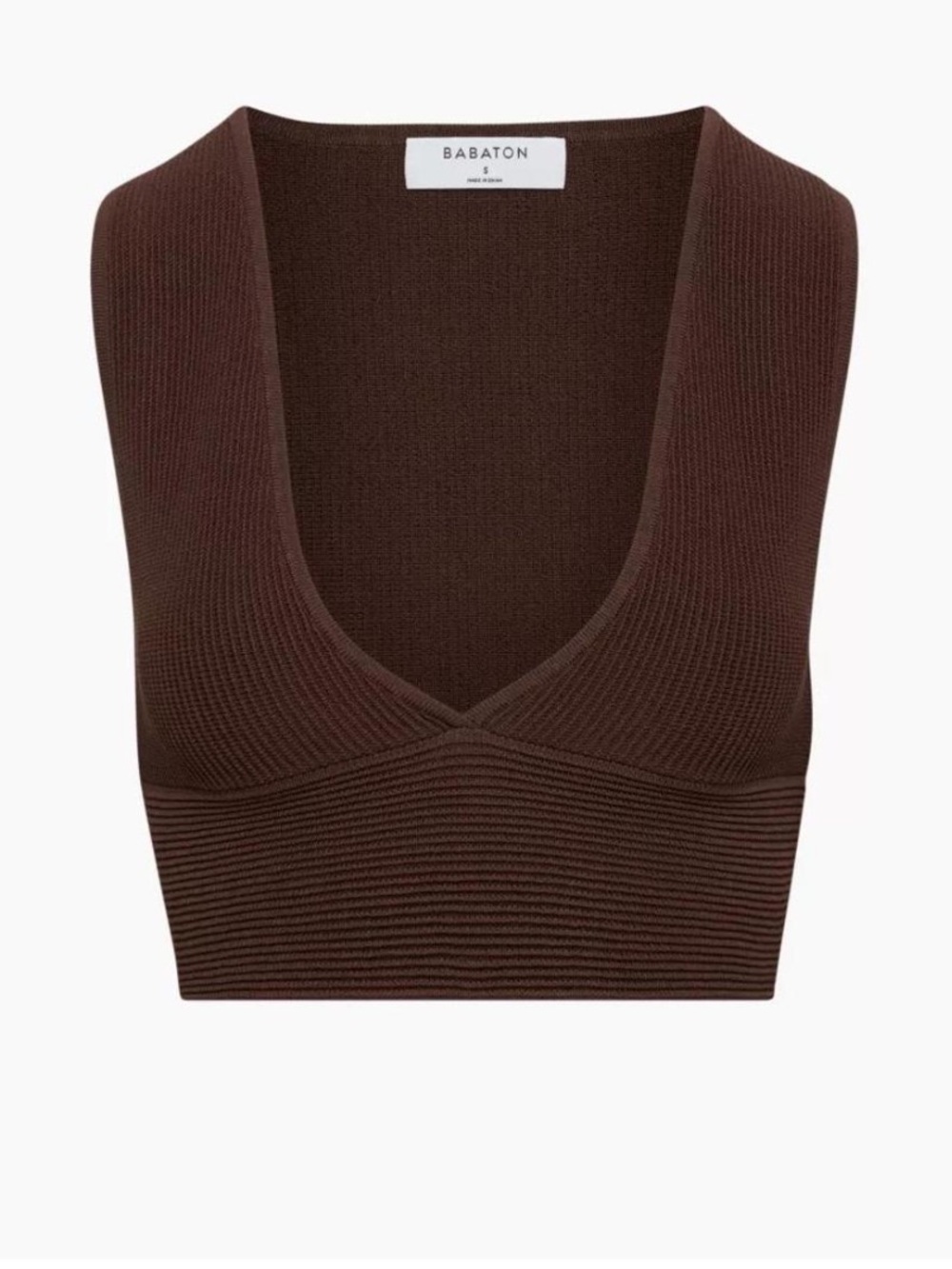Aritzia Babaton Deep V Sculpt Knit Tank